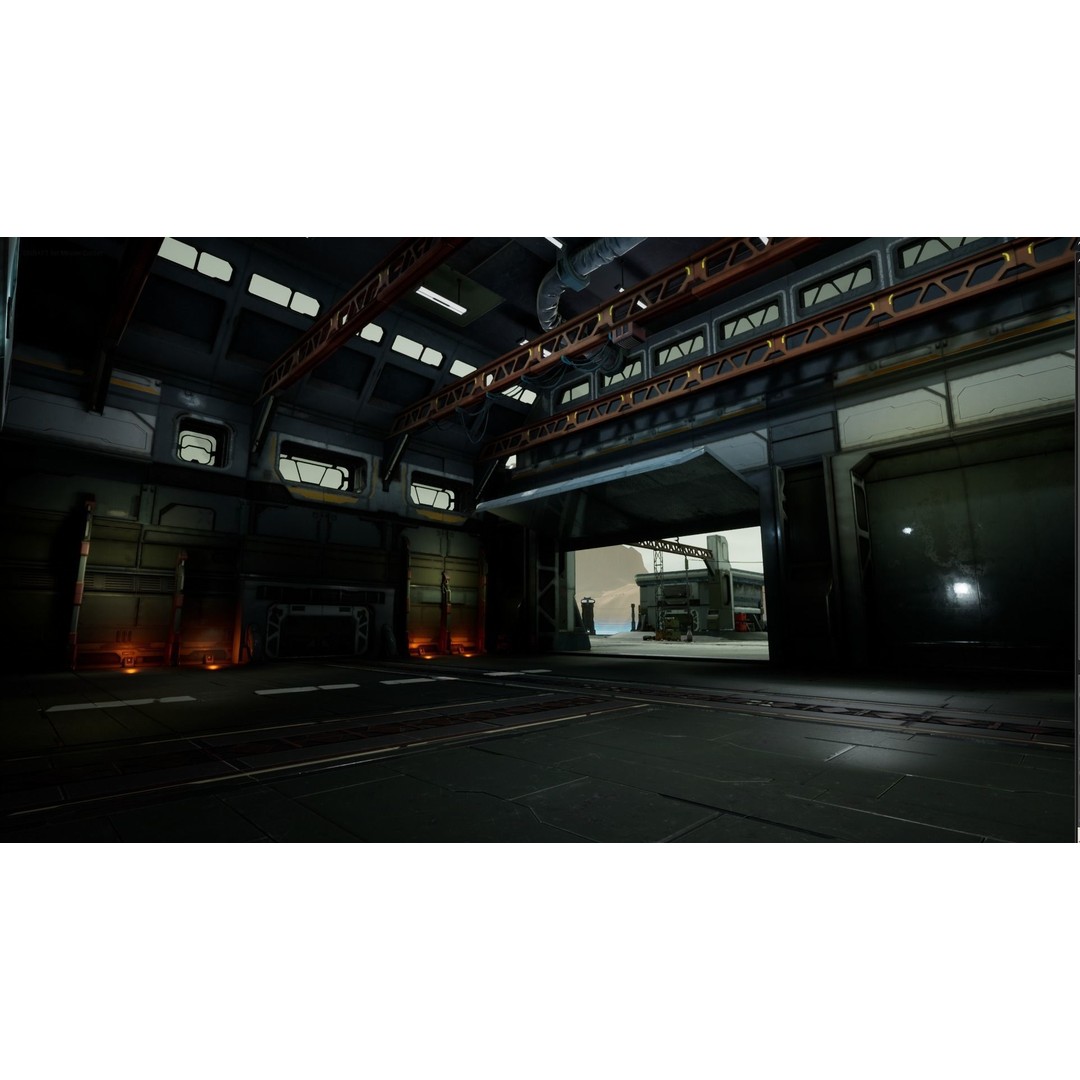 Modular Sci-Fi Hangars 3D Model – Low Poly Game Asset, FBX, PBR - View 65