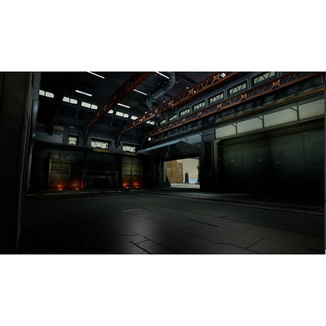 Modular Sci-Fi Hangars 3D Model – Low Poly Game Asset, FBX, PBR - View 66