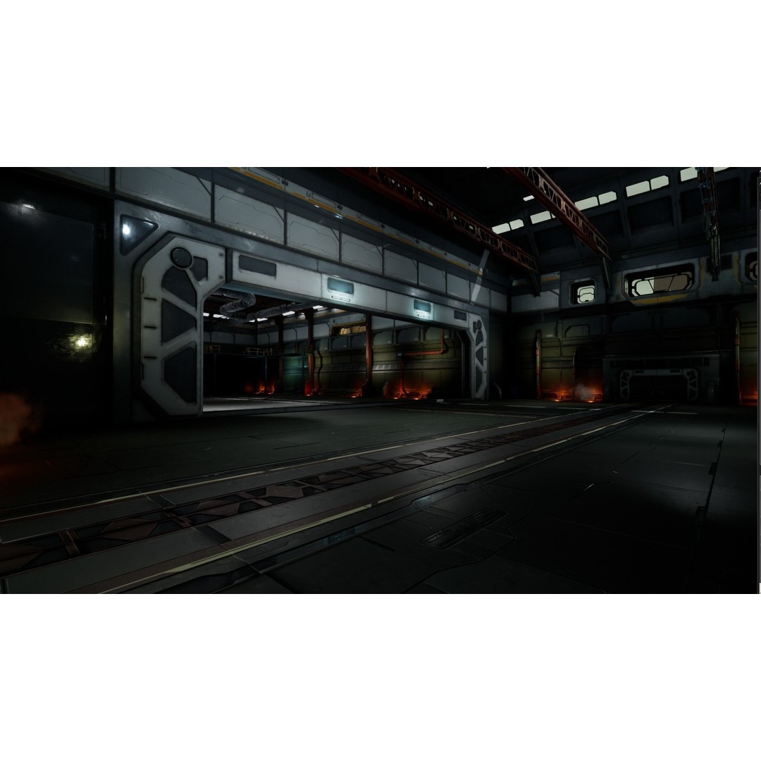 Modular Sci-Fi Hangars 3D Model – Low Poly Game Asset, FBX, PBR - View 67