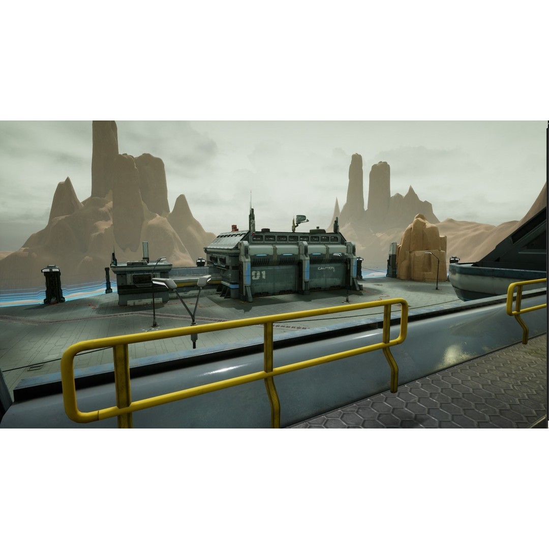 Modular Sci-Fi Hangars 3D Model – Low Poly Game Asset, FBX, PBR - View 7