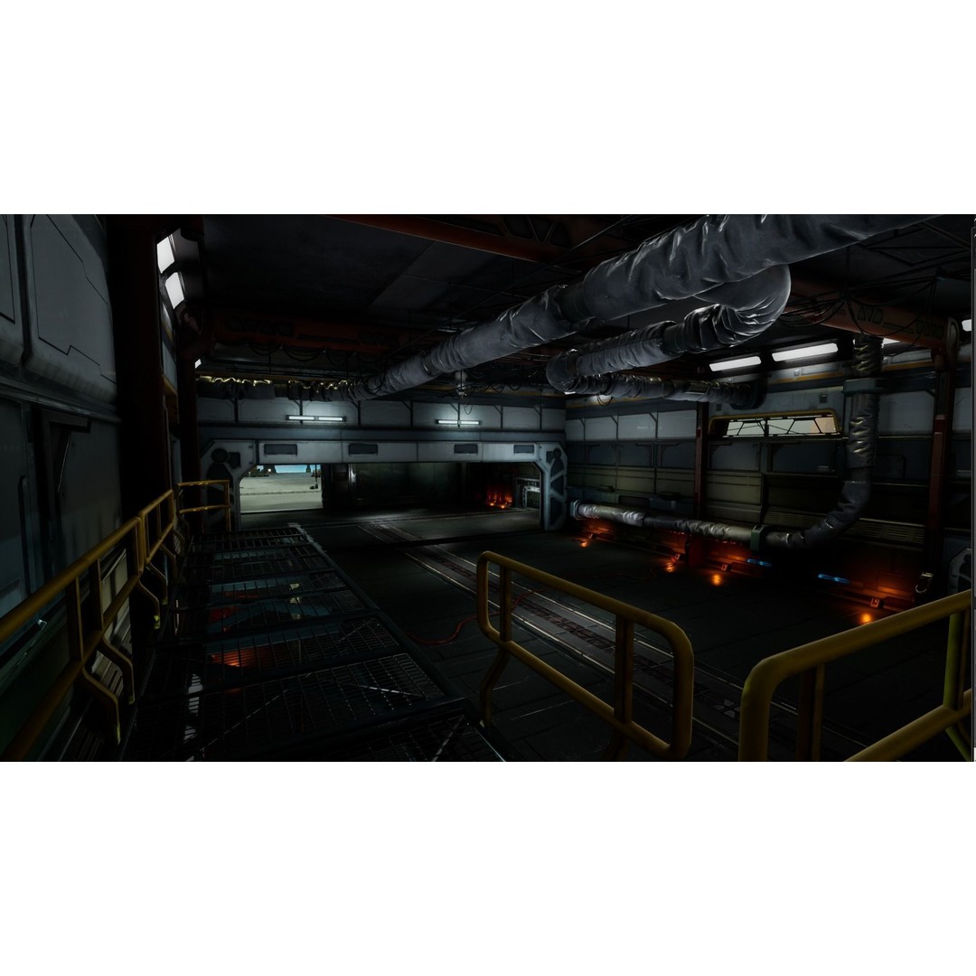 Modular Sci-Fi Hangars 3D Model – Low Poly Game Asset, FBX, PBR - View 70