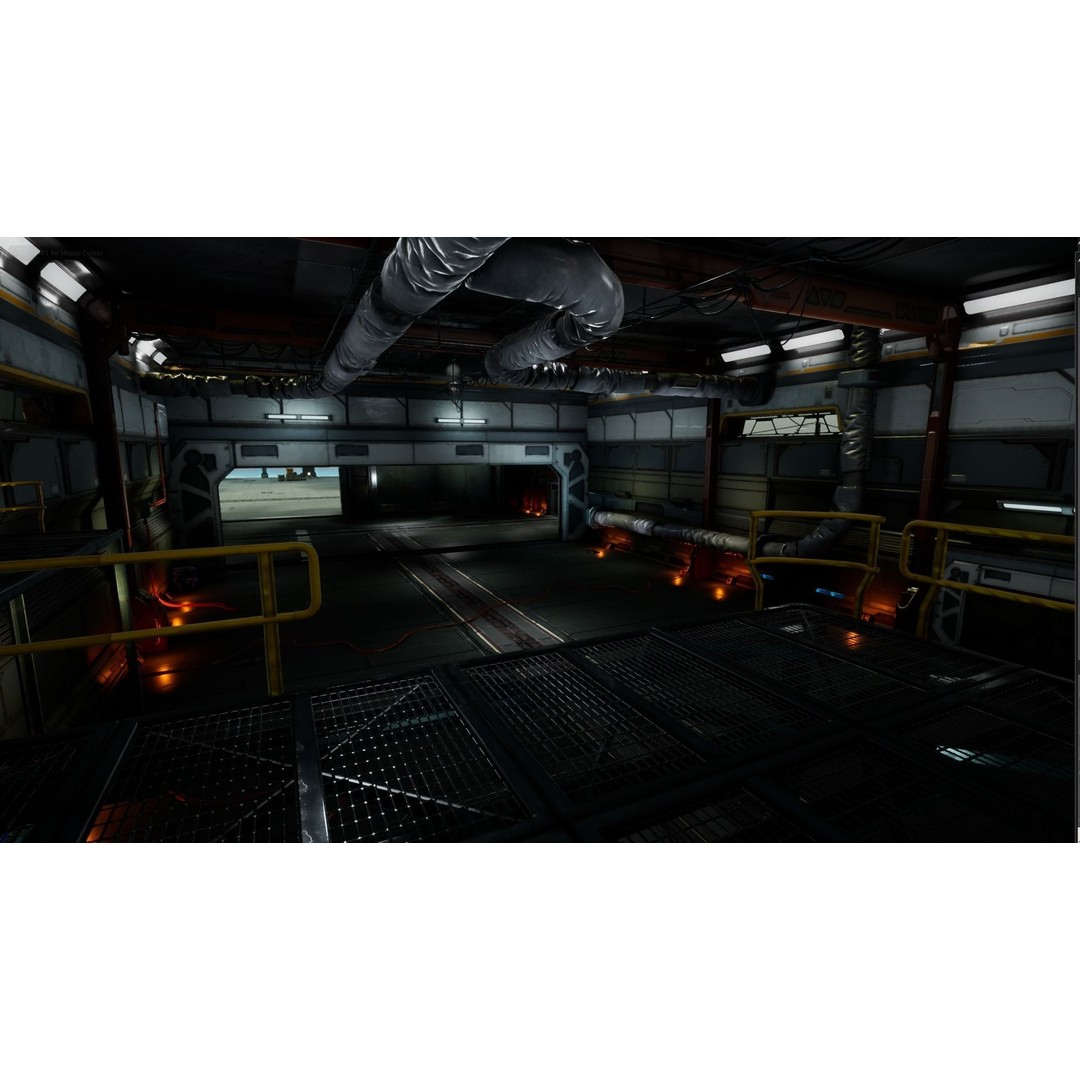 Modular Sci-Fi Hangars 3D Model – Low Poly Game Asset, FBX, PBR - View 71