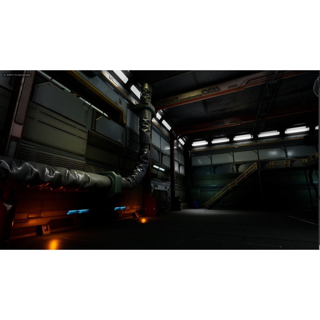 Modular Sci-Fi Hangars 3D Model – Low Poly Game Asset, FBX, PBR - View 74