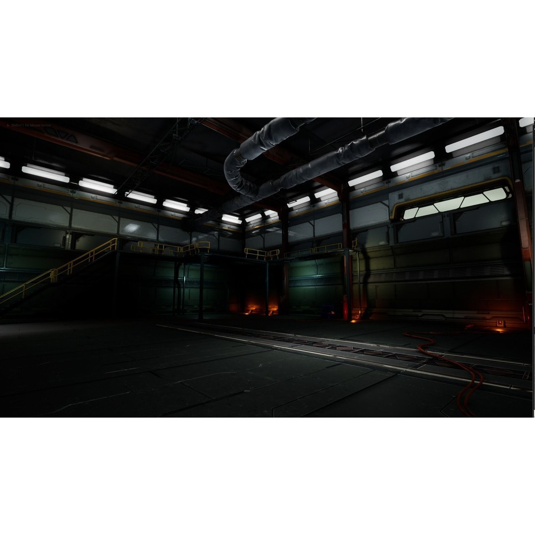 Modular Sci-Fi Hangars 3D Model – Low Poly Game Asset, FBX, PBR - View 75