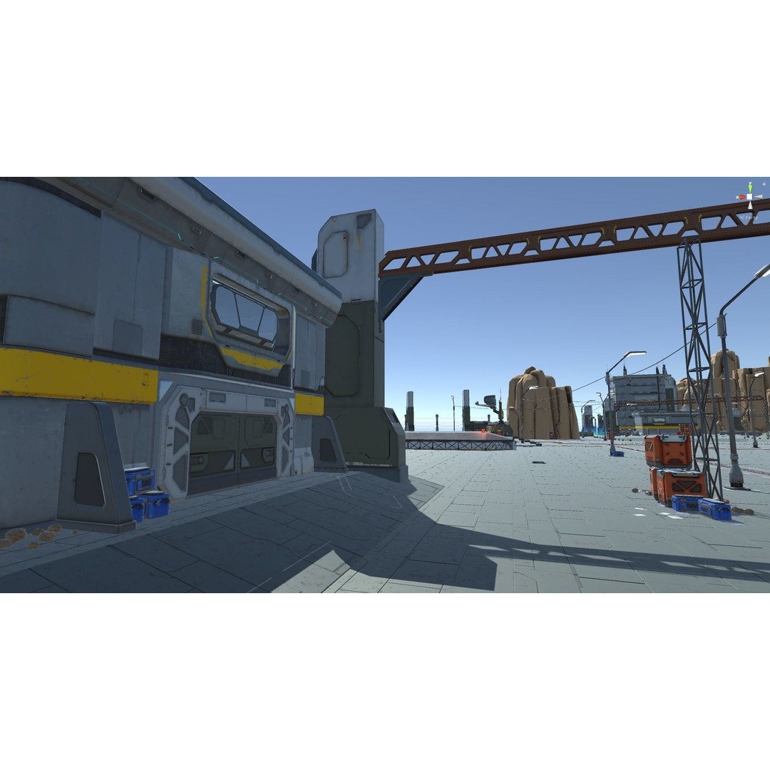 Modular Sci-Fi Hangars 3D Model – Low Poly Game Asset, FBX, PBR - View 90