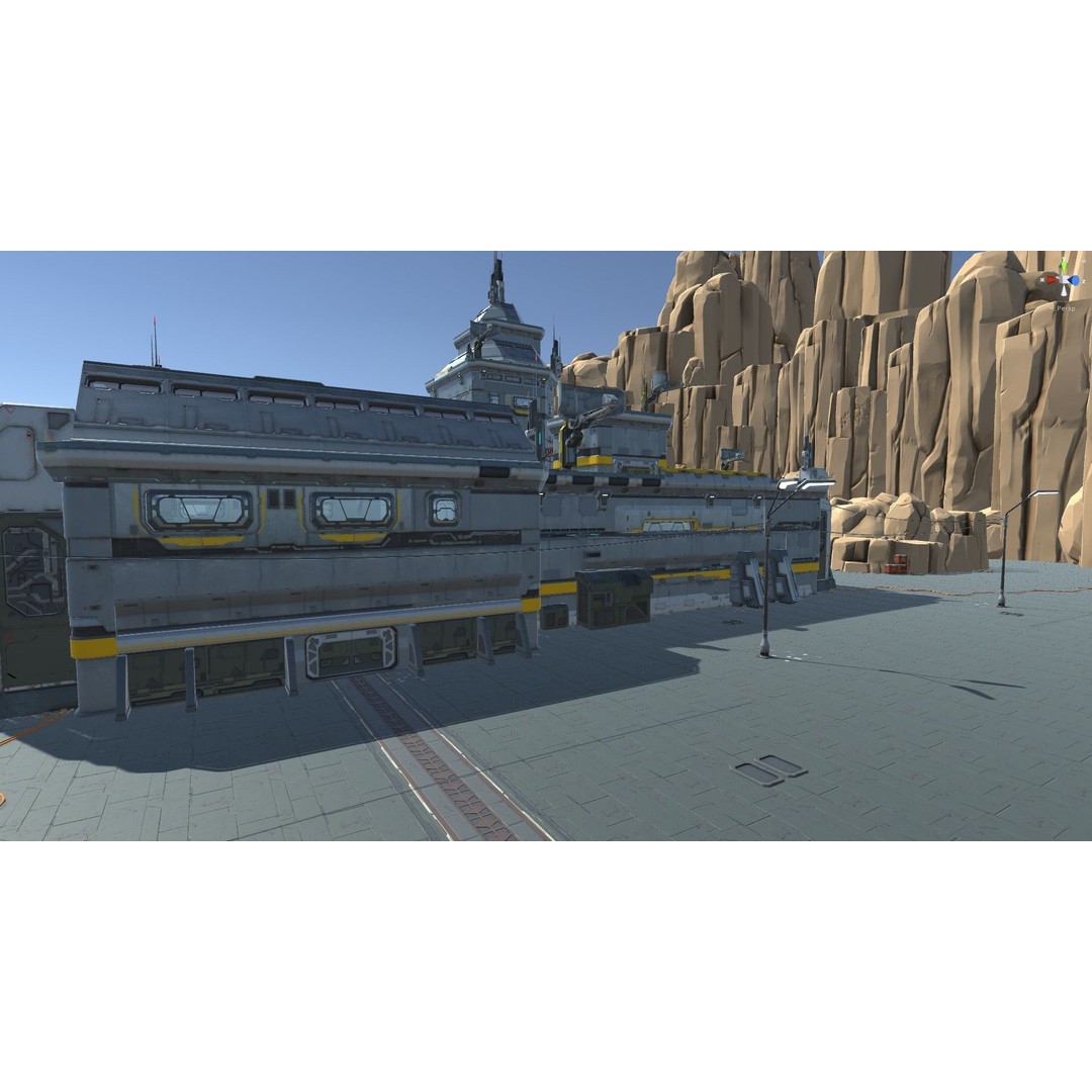 Modular Sci-Fi Hangars 3D Model – Low Poly Game Asset, FBX, PBR - View 91