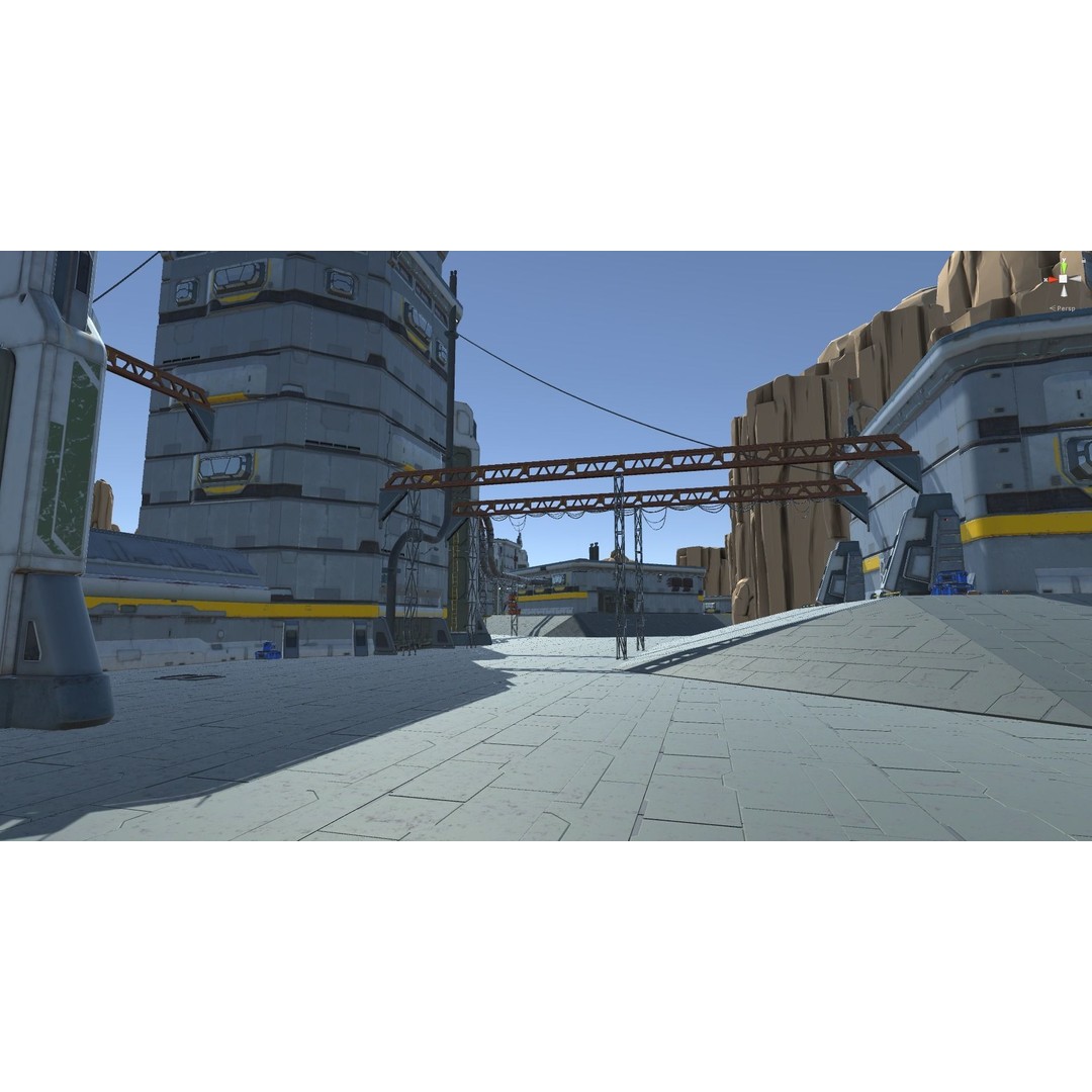 Modular Sci-Fi Hangars 3D Model – Low Poly Game Asset, FBX, PBR - View 93