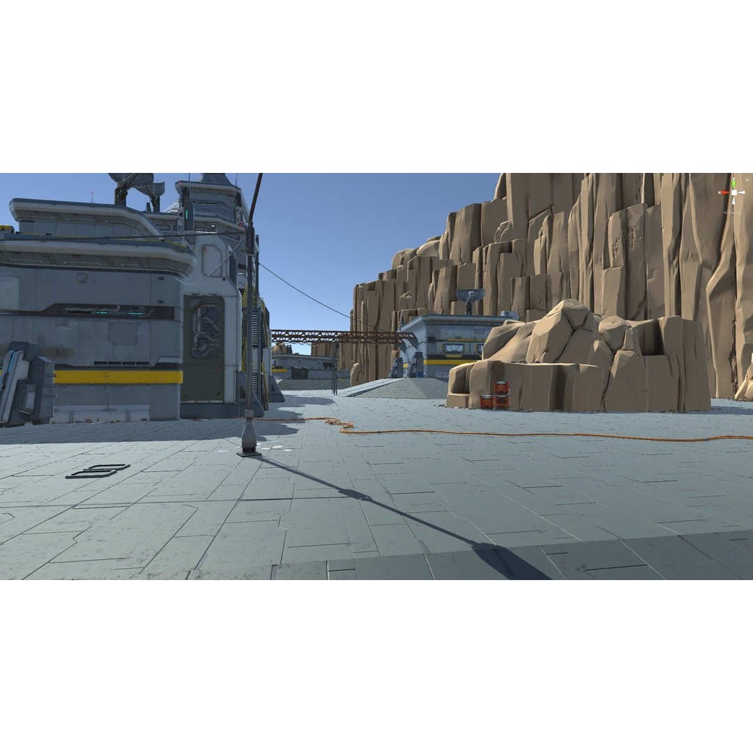 Modular Sci-Fi Hangars 3D Model – Low Poly Game Asset, FBX, PBR - View 94