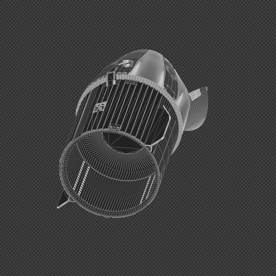 SpaceX Dragon 2 Cargo 3D Model – High-Detail Spacecraft, Blender, FBX