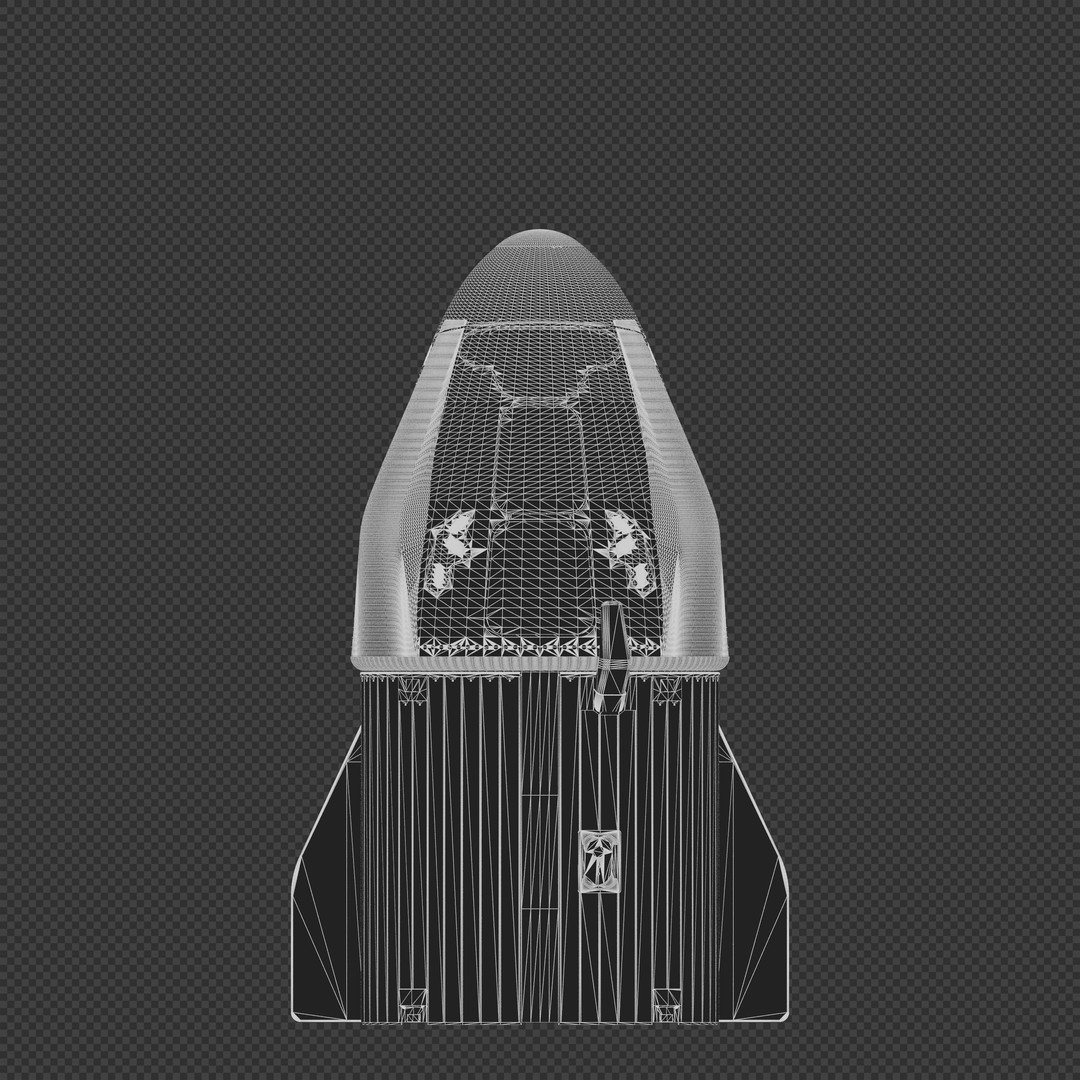 SpaceX Dragon 2 Cargo 3D Model – High-Detail Spacecraft, Blender, FBX - View 11