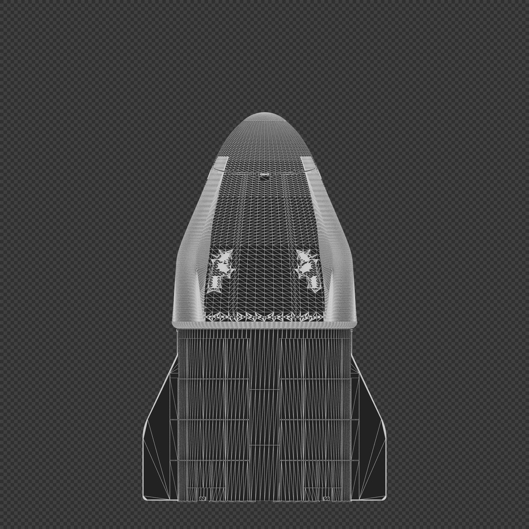 SpaceX Dragon 2 Cargo 3D Model – High-Detail Spacecraft, Blender, FBX - View 12
