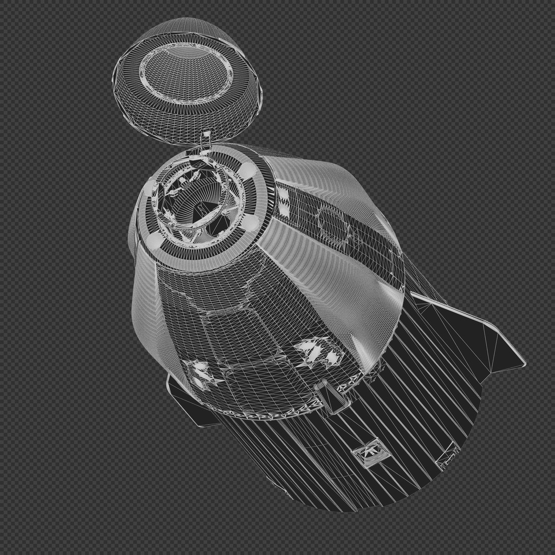 SpaceX Dragon 2 Cargo 3D Model – High-Detail Spacecraft, Blender, FBX - View 15