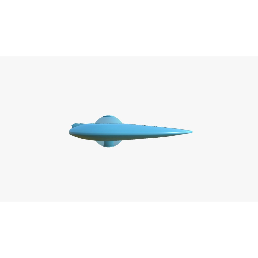 Alien Spaceship UFO 3D Model – Low Poly Sci-Fi Design, FBX - View 11