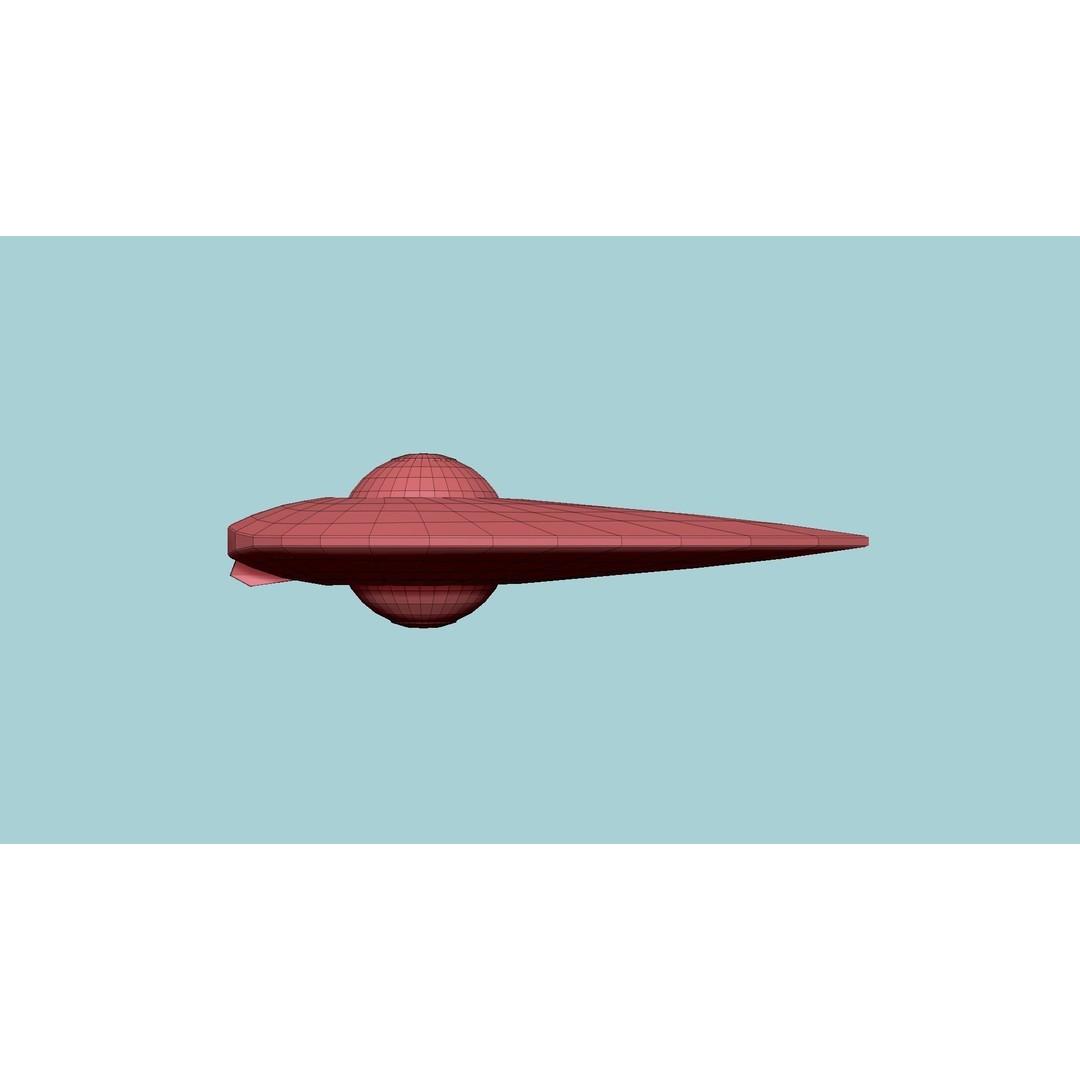 Alien Spaceship UFO 3D Model – Low Poly Sci-Fi Design, FBX - View 16