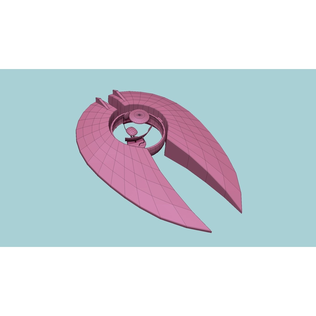 Alien Spaceship UFO 3D Model – Low Poly Sci-Fi Design, FBX - View 19