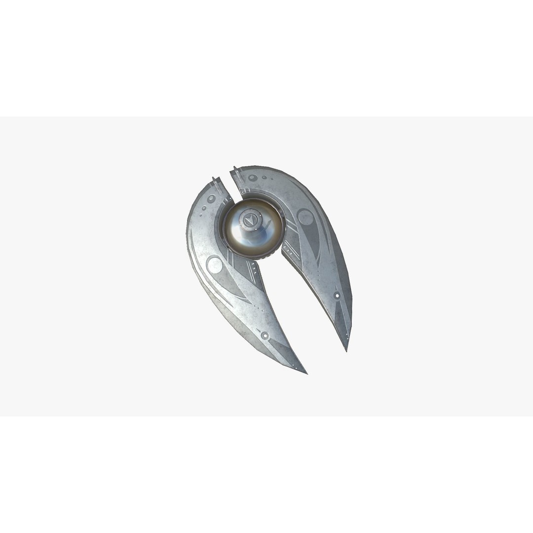 Alien Spaceship UFO 3D Model – Low Poly Sci-Fi Design, FBX - View 3
