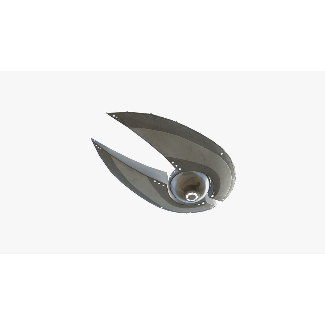 Alien Spaceship UFO 3D Model – Low Poly Sci-Fi Design, FBX - View 5