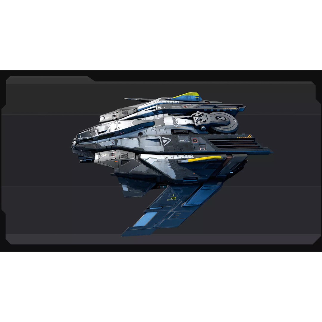 SF Fighter F50 3D Model – Low Poly Sci-Fi Spaceship, FBX, OBJ - View 5