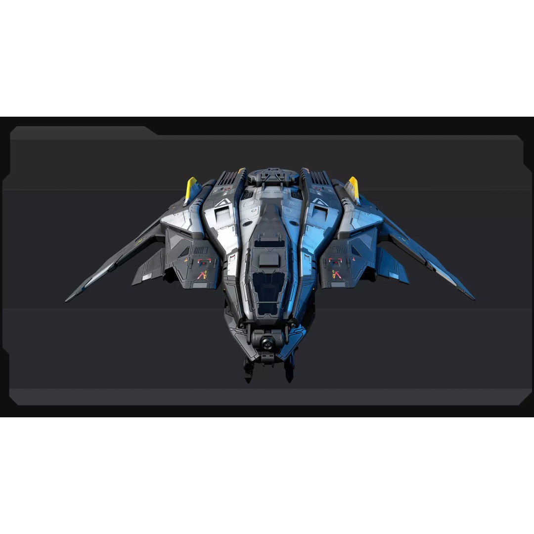 SF Fighter F50 3D Model – Low Poly Sci-Fi Spaceship, FBX, OBJ - View 6