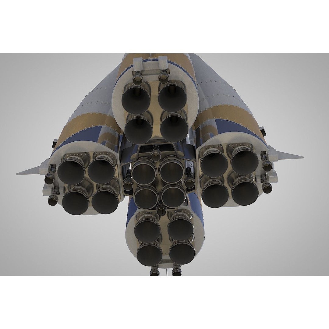 R-7 Rocket Vostok 3D Model – High Detail PBR Asset, Blender - View 10