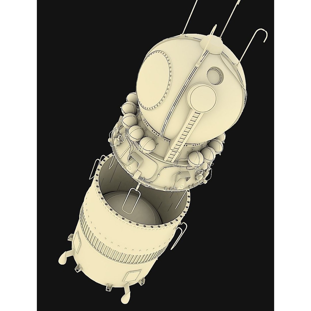 R-7 Rocket Vostok 3D Model – High Detail PBR Asset, Blender - View 12