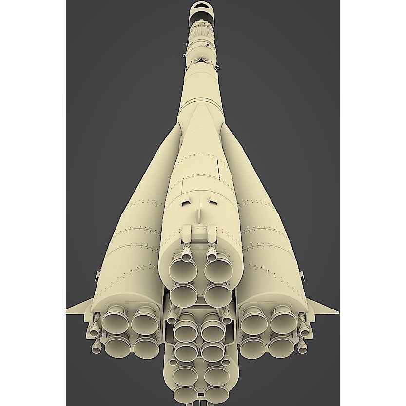 R-7 Rocket Vostok 3D Model – High Detail PBR Asset, Blender - View 14