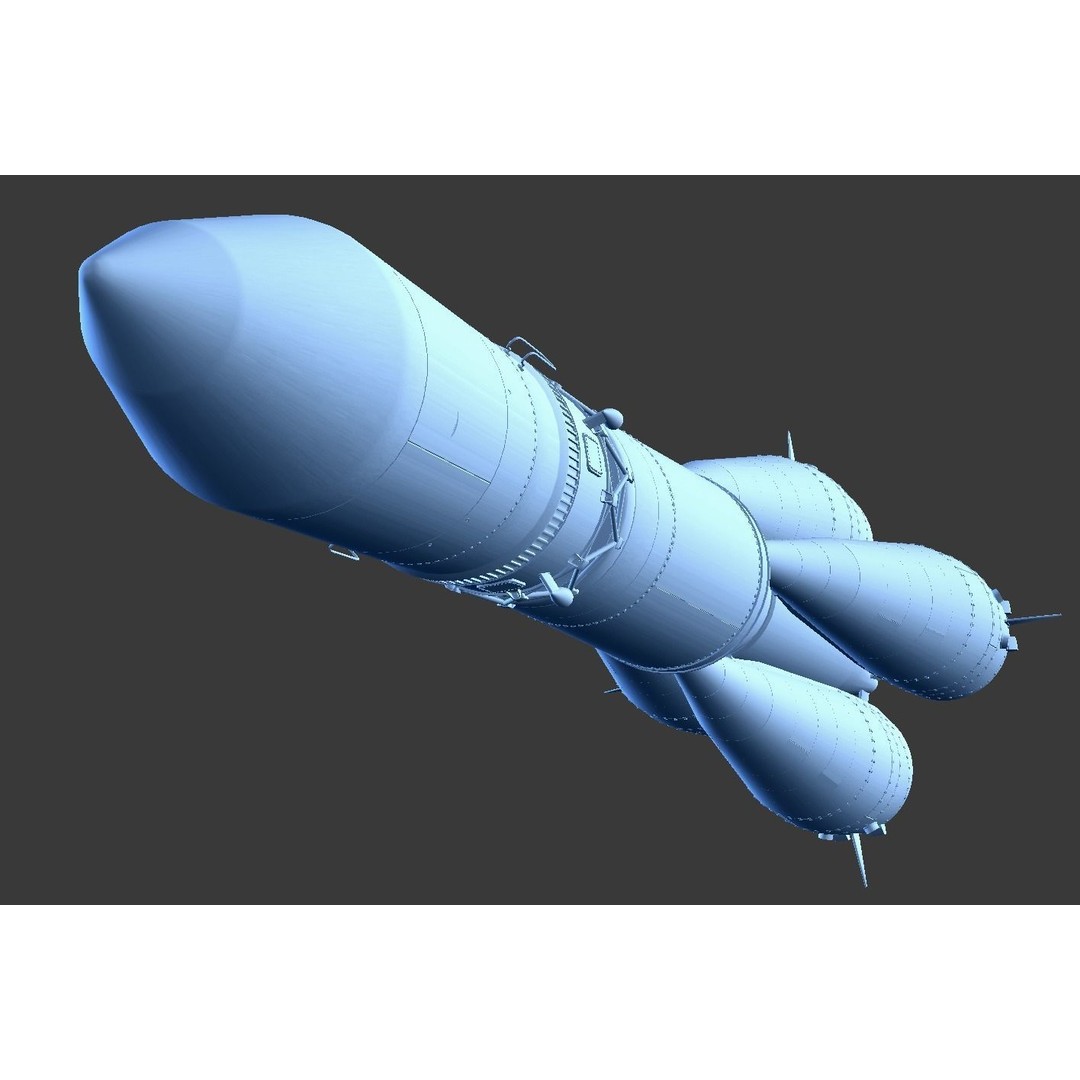 R-7 Rocket Vostok 3D Model – High Detail PBR Asset, Blender - View 15