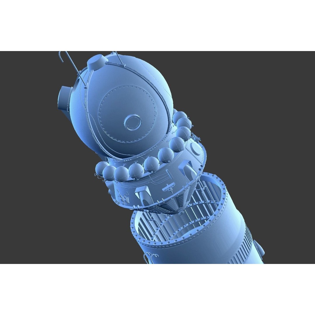 R-7 Rocket Vostok 3D Model – High Detail PBR Asset, Blender - View 16