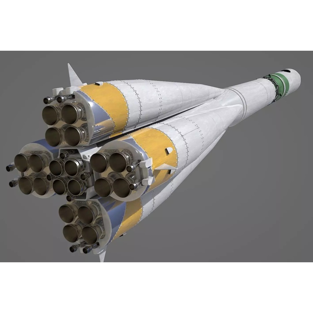 R-7 Rocket Vostok 3D Model – High Detail PBR Asset, Blender - View 2