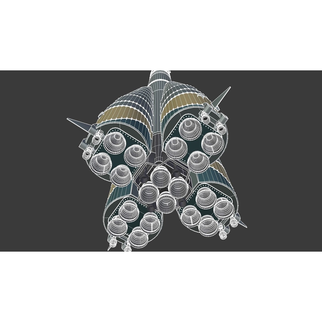 R-7 Rocket Vostok 3D Model – High Detail PBR Asset, Blender - View 22