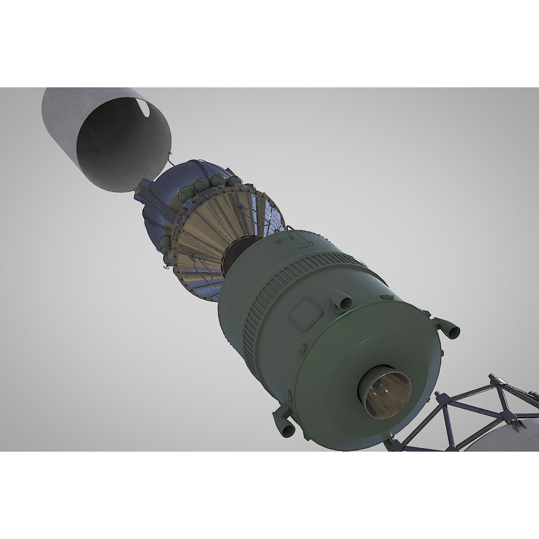 R-7 Rocket Vostok 3D Model – High Detail PBR Asset, Blender - View 6