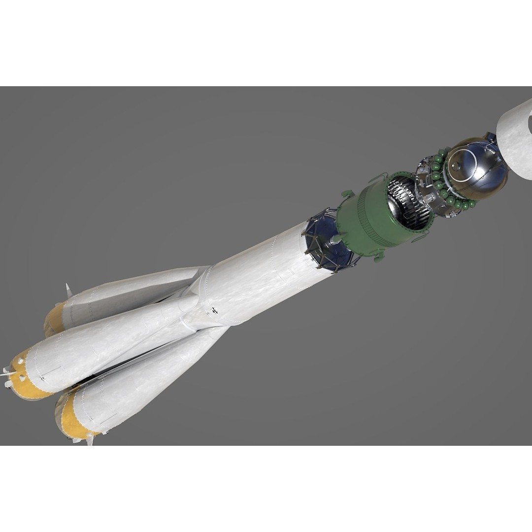 R-7 Rocket Vostok 3D Model – High Detail PBR Asset, Blender - View 9