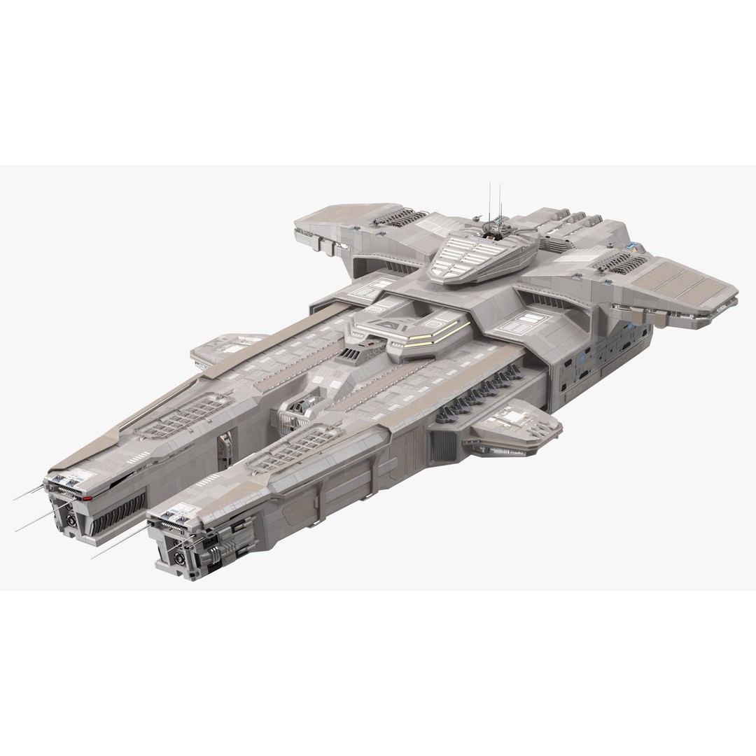 Civilian Spaceship 3D Model – High Quality PBR Asset, FBX, Blender - View 11