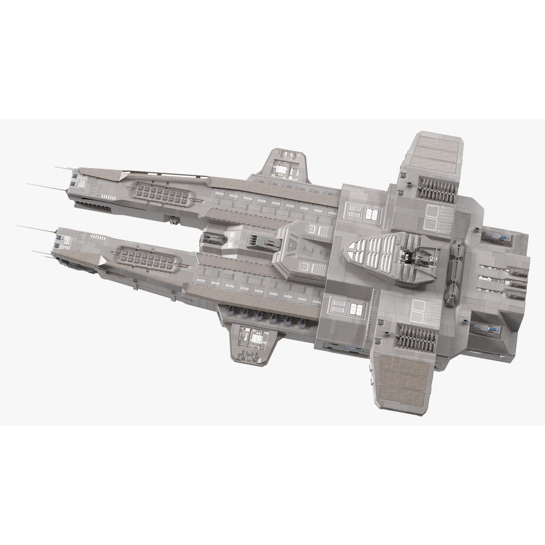 Civilian Spaceship 3D Model – High Quality PBR Asset, FBX, Blender - View 15