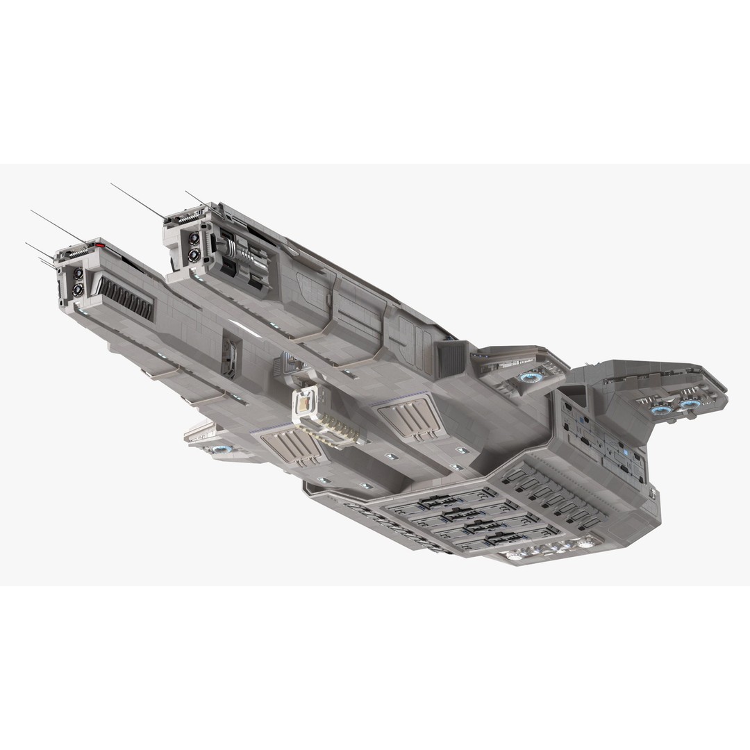 Civilian Spaceship 3D Model – High Quality PBR Asset, FBX, Blender - View 17