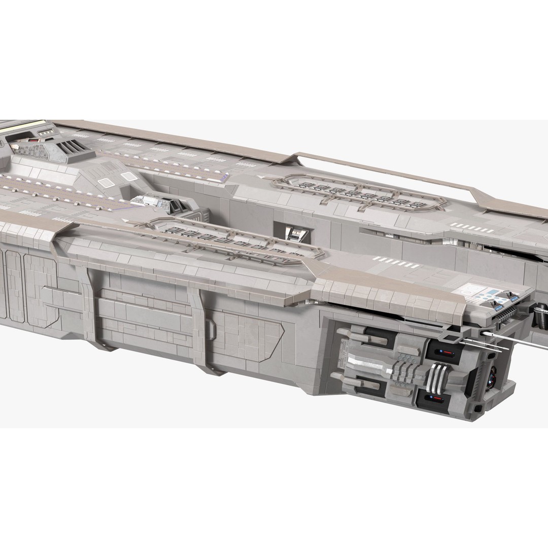 Civilian Spaceship 3D Model – High Quality PBR Asset, FBX, Blender - View 18