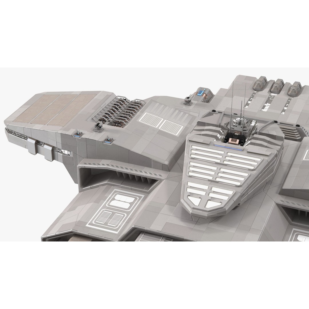 Civilian Spaceship 3D Model – High Quality PBR Asset, FBX, Blender - View 19