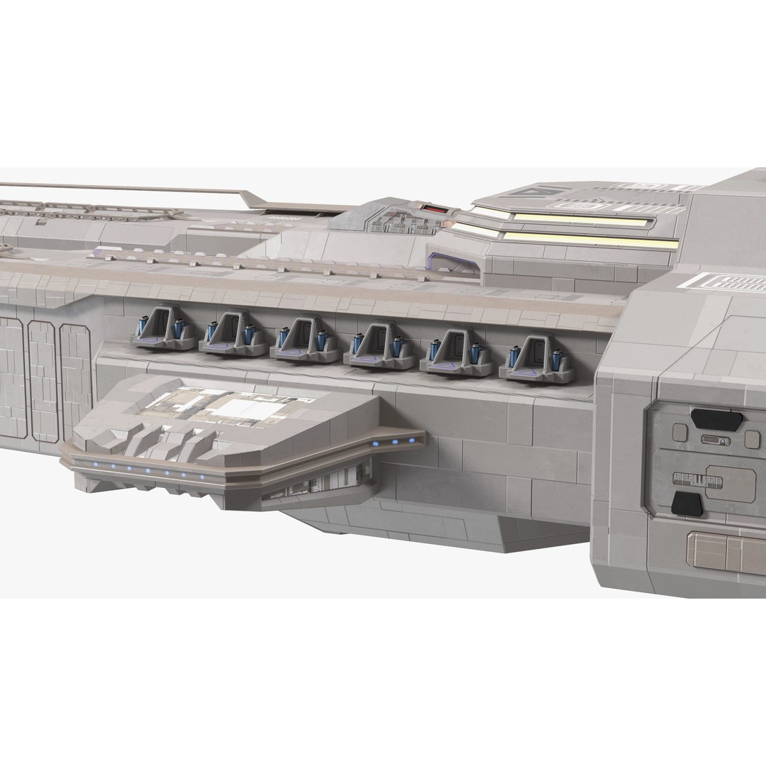 Civilian Spaceship 3D Model – High Quality PBR Asset, FBX, Blender - View 20