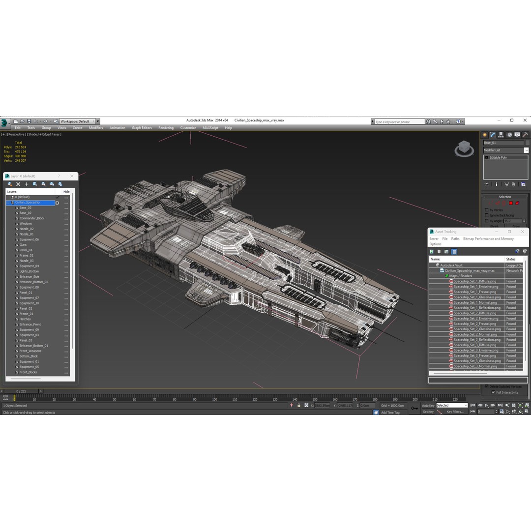 Civilian Spaceship 3D Model – High Quality PBR Asset, FBX, Blender - View 28