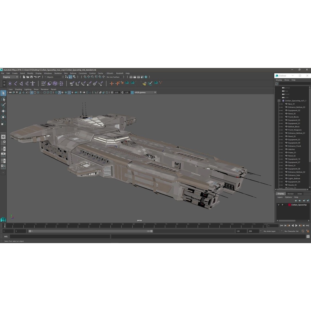 Civilian Spaceship 3D Model – High Quality PBR Asset, FBX, Blender - View 32