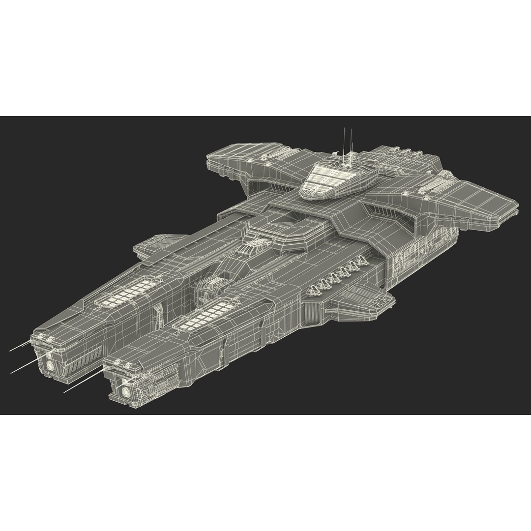 Civilian Spaceship 3D Model – High Quality PBR Asset, FBX, Blender - View 33