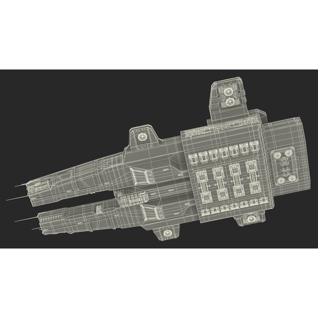 Civilian Spaceship 3D Model – High Quality PBR Asset, FBX, Blender - View 38