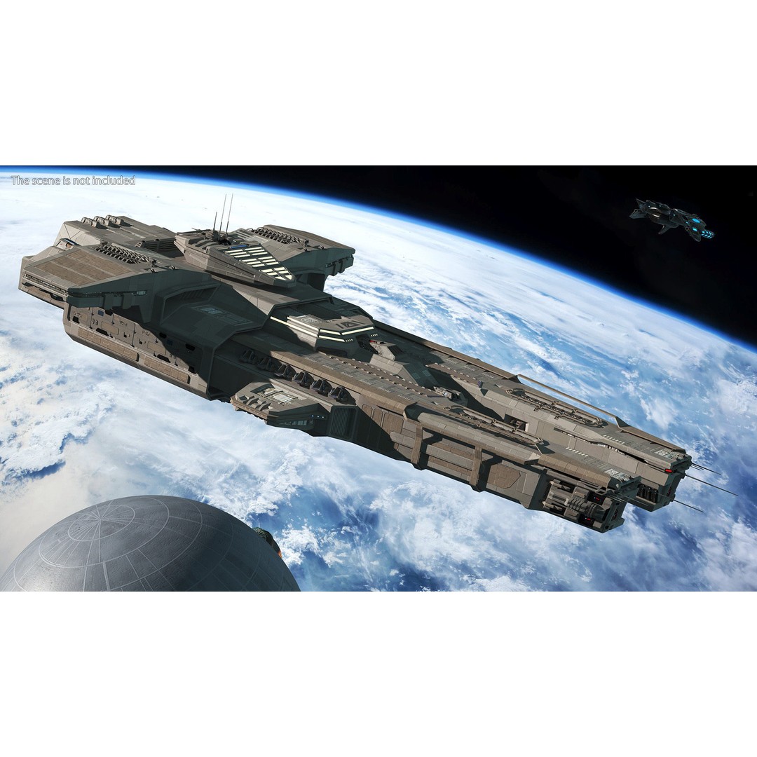 Civilian Spaceship 3D Model – High Quality PBR Asset, FBX, Blender - View 4