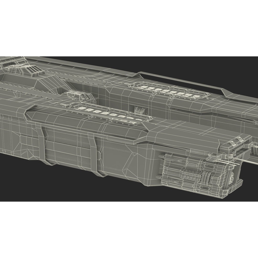 Civilian Spaceship 3D Model – High Quality PBR Asset, FBX, Blender - View 40