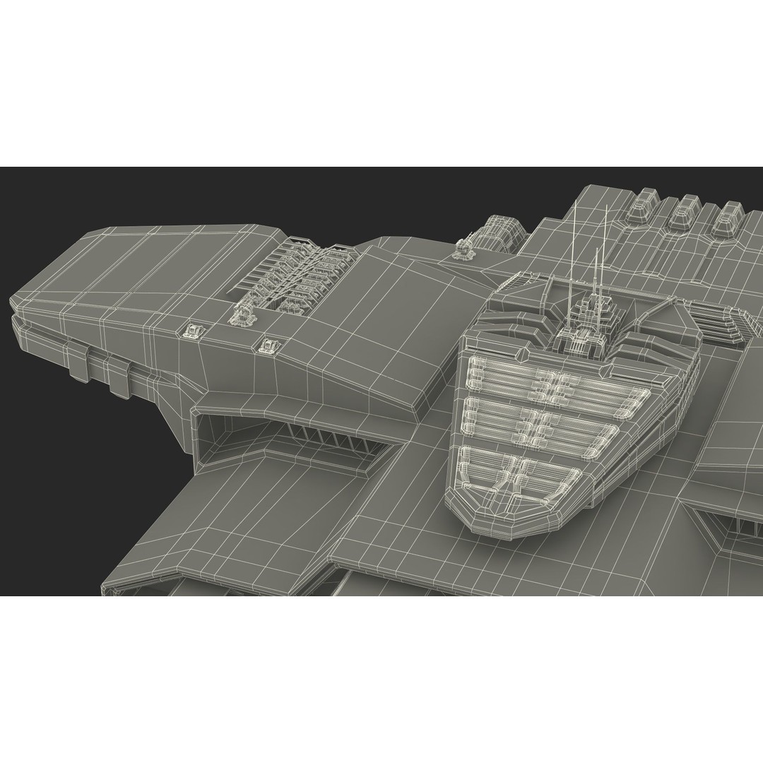 Civilian Spaceship 3D Model – High Quality PBR Asset, FBX, Blender - View 41