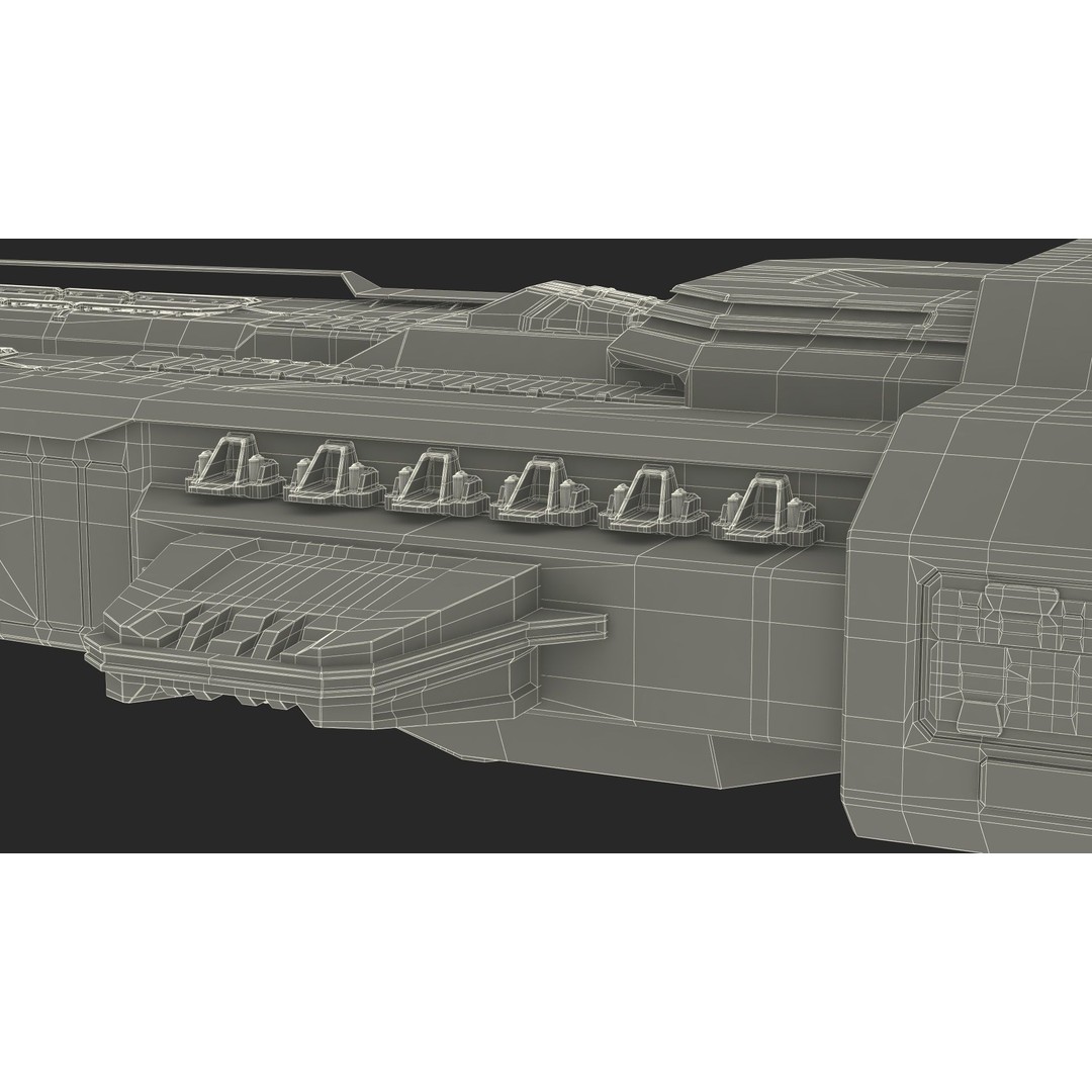 Civilian Spaceship 3D Model – High Quality PBR Asset, FBX, Blender - View 42