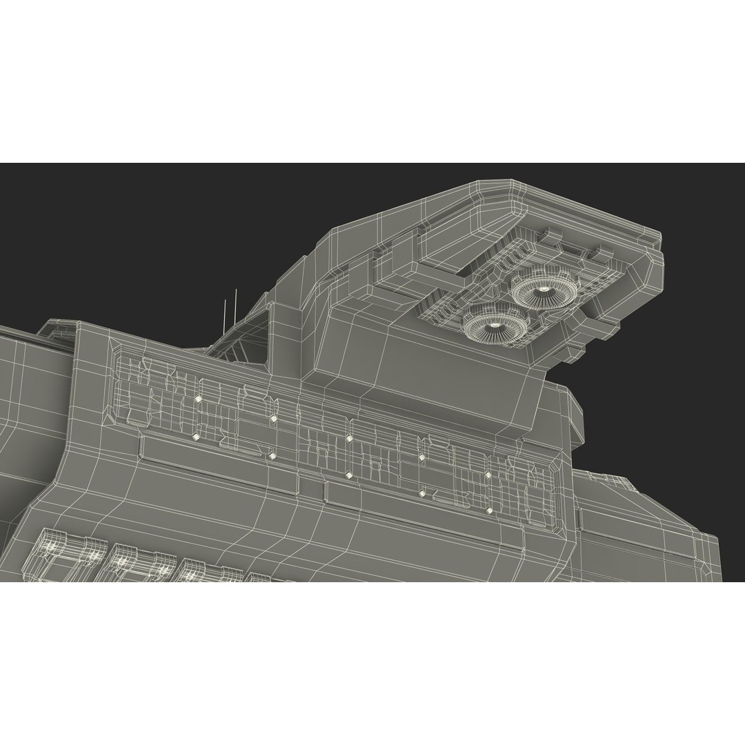 Civilian Spaceship 3D Model – High Quality PBR Asset, FBX, Blender - View 43
