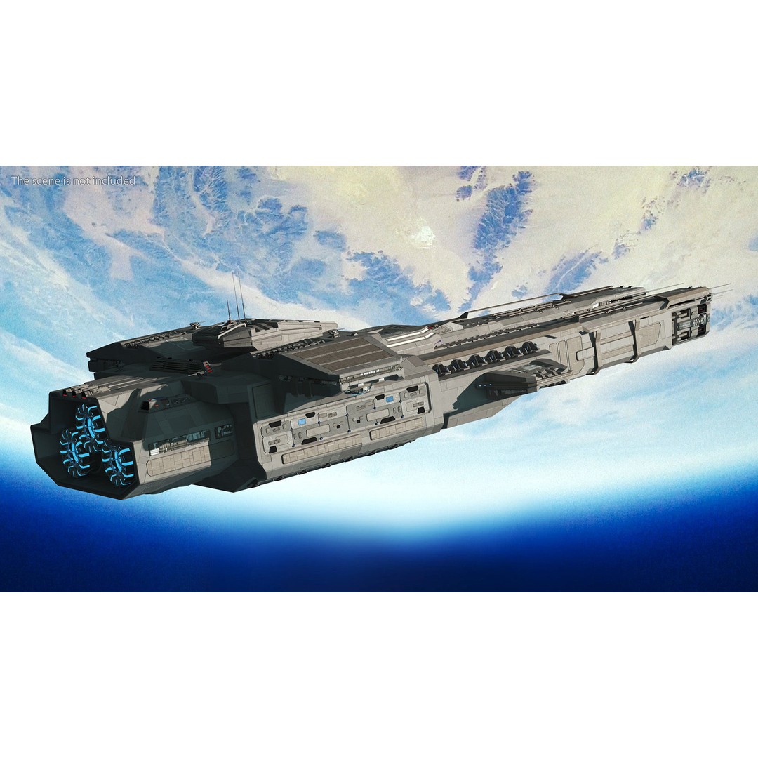 Civilian Spaceship 3D Model – High Quality PBR Asset, FBX, Blender - View 5