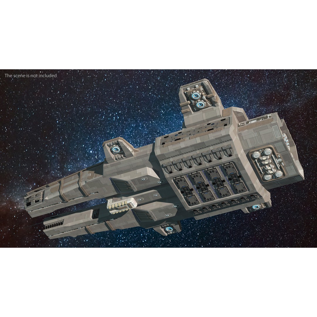 Civilian Spaceship 3D Model – High Quality PBR Asset, FBX, Blender - View 7
