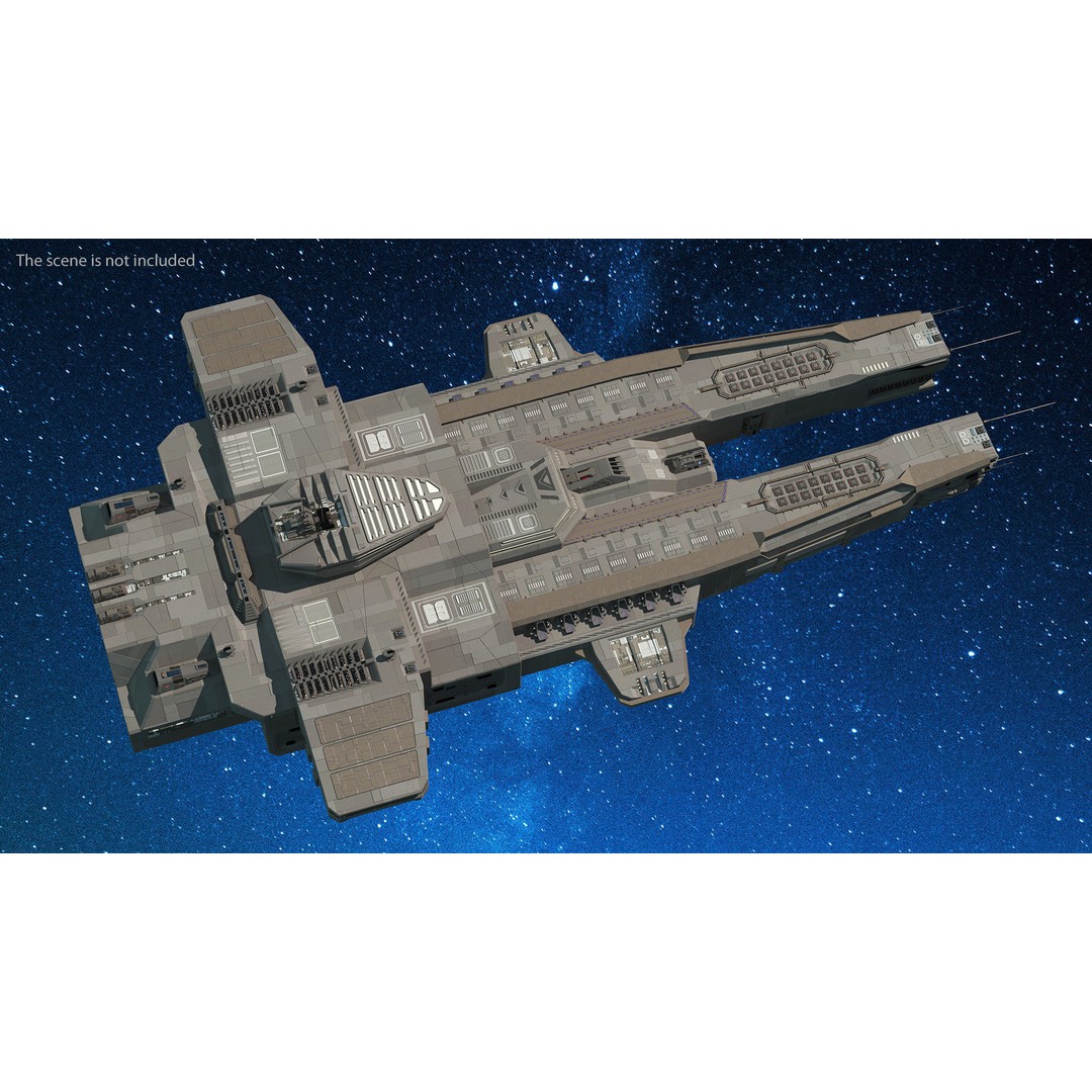 Civilian Spaceship 3D Model – High Quality PBR Asset, FBX, Blender - View 8